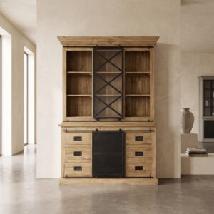 Vitrine Boekenkast Teak 1,53 m