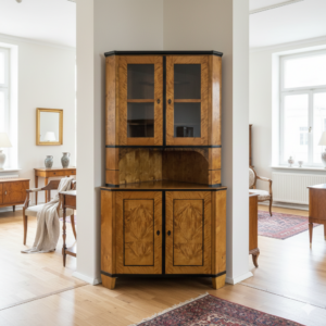 Hoekkast Biedermeier 1830 Berkenhout
