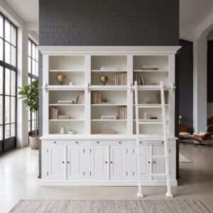 Bibliotheekkast Boekenkast 2,40 m Teak