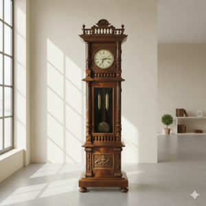 Staande klok Gründerzeit 1896 Notenhout