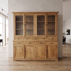 Vitrine Boekenkast Teak 2,12 m