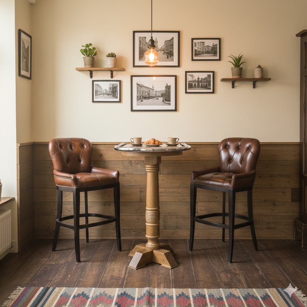 Wand-Statafel Bartafel Teak 1,28 m - Afbeelding 2