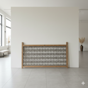 Balustrade 1,68 m Antiek 1900 Teakhout Smeedijzer