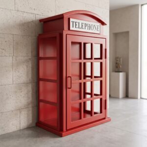 Vitrine Kast Engelse Telefooncel 0,49 m