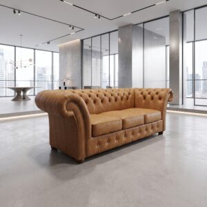 Chesterfield Bank Leder Cognac 2,30 m