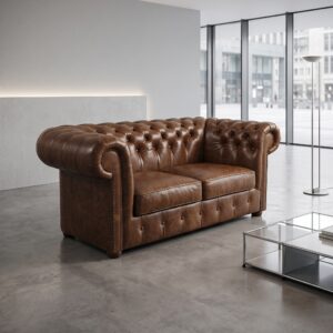 Chesterfield Bank Leder Cognac 1,67 m