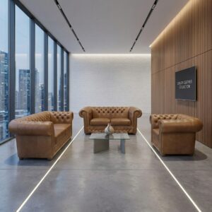 Chesterfield Bankstel Cognac 3-2-1 Leder