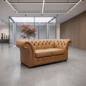 Chesterfield Bank Leder Cognac 1,85 m
