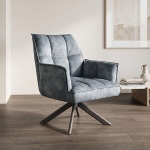 Retro Design Eetkamerstoel Blauw