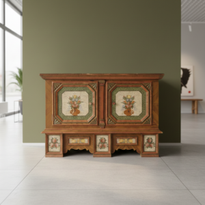 Dekenkist Kist Beschilderd Antiek Grenen