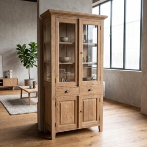 Vitrine Boekenkast Teak 1,00 m