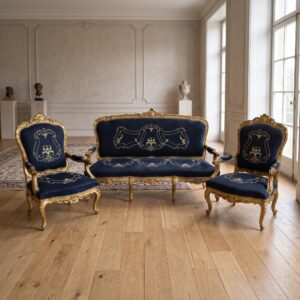 Bankstel Neo-barok 3-1-1 Goud-Blauw
