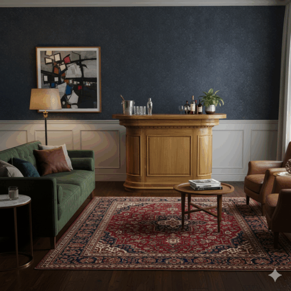 Engelse Bar Schap Teak 1,65 m - Afbeelding 2