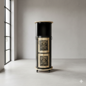 Minibar Wijnrek 1,51 m Metaal Mangohout