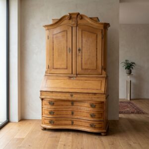 Secretaire Barok 1770 Noten Eiken Essenhout
