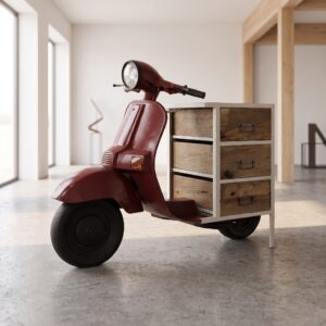 Commode Scooter Mangohout Metaal 0,70 m