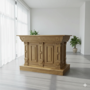 Toonbank Balie Bella Elegance 1,66 m Teakhout