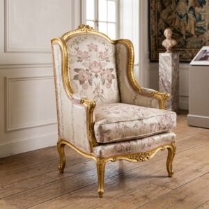 Barokstoel Fauteuil Neo-barok Goud-Cremewit