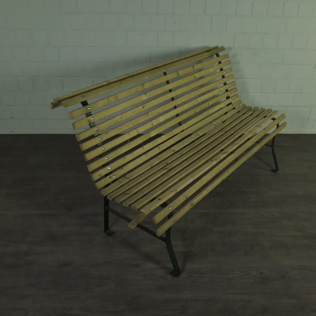 Bank Zitbank Tuinbank 3-zitter Hout-Gietijzer - Afbeelding 4