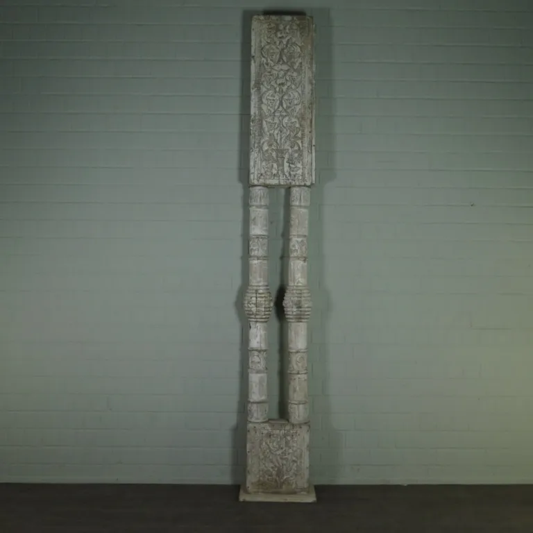 Zuil India Antiek Teak - Afbeelding 3