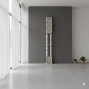 Zuil India Antiek Teak