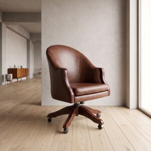 Bureaustoel Leder Bruin