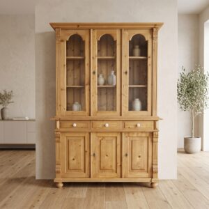 Boekenkast Vitrine Kast 1,30 m Grenen