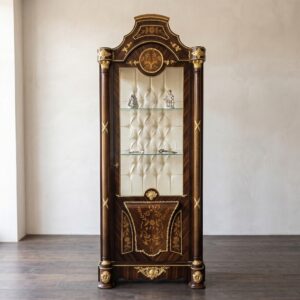 Vitrine Kast Barokstijl Noten 0,82 m