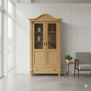 Vitrine Boekenkast Kast 1,17 m Grenen