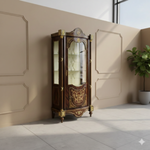 Vitrine Kast Barokstijl Noten 0,87 m