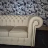 Chesterfield Bank Leder Cremewit 2,05 m - Afbeelding 5
