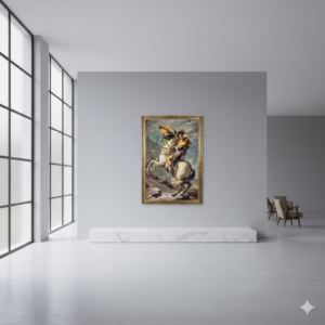 Schilderij Jacques-Louis David “Napoleon steekt de Alpen over”