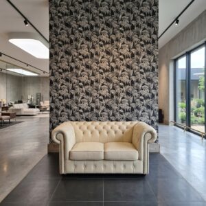 Chesterfield Bank Leder Cremewit 1,65 m