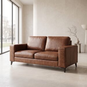 Bank Leder Antiekbruin 1,80 m