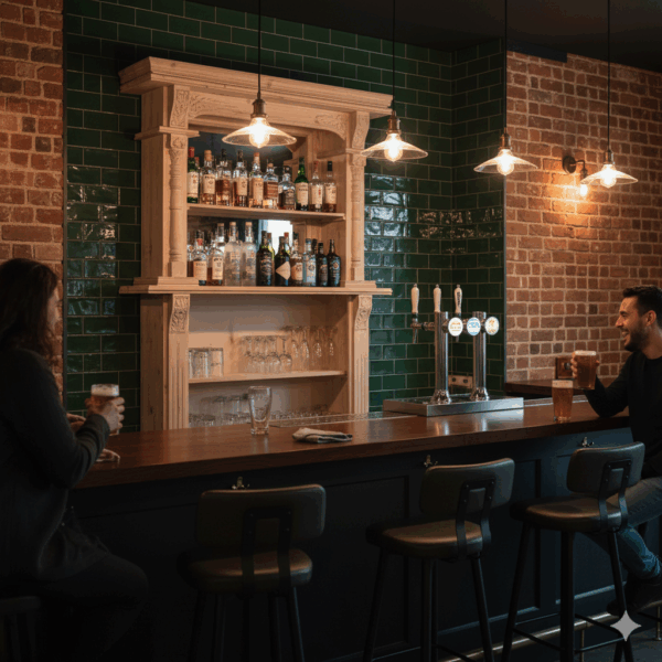 Empire Bar Achterkast Grenen 1,54 m - Afbeelding 2
