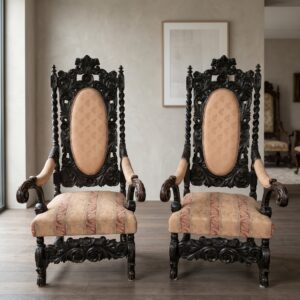 2 Stoelen Historisme 1870 Eiken