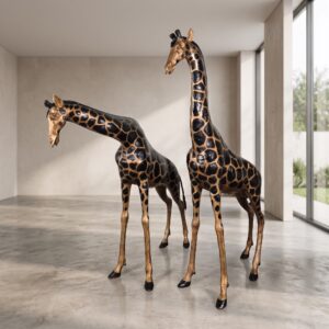 Beelden Tuinbeelden Giraffen 1,10 m - 1,40 m Brons