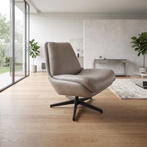 Design Fauteuil Beige Leder
