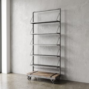 Boekenrek Metaal Mangohout 1,01 m