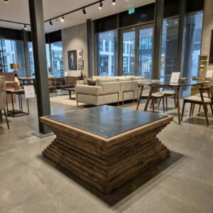 Salontafel Teak Marmer 1,00 m x 1,00 m