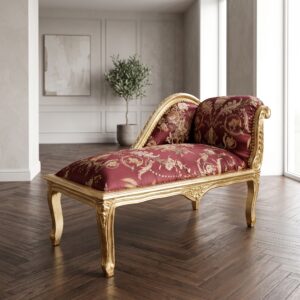 Chesterfield Chaiselongue Donkerrood 1,00 m