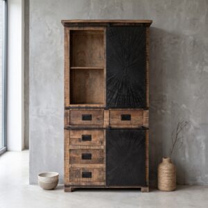 Kast Boekenkast Mangohout 1,00 m
