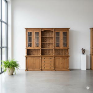 Vitrine Boekenkast Grenen 2,30 m