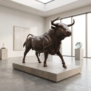 Beeld Tuinbeeld Stier Brons 1,55 m