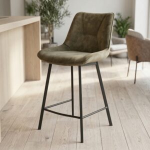 Bistrokruk Barkruk Olijf Velours