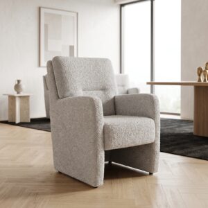 Dining Room Chair on wheels Light gray