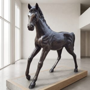 Beeld Tuinbeeld Paard Pony Brons 1,40 m
