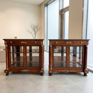 Vitrines Servieskastjes Biedermeier 1820 Mahonie Set