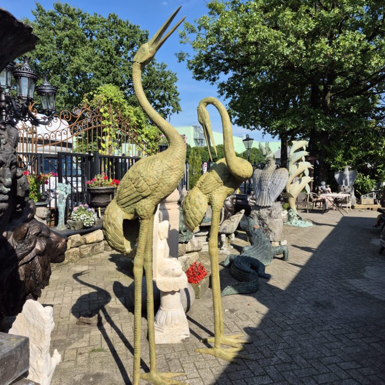 Fontein Tuinbeeld Kraanvogel 2,30 m / 2,75 m - Afbeelding 3