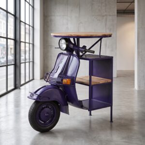 Statafel Bartafel Scooter Mangohout Metaal 1,07 m